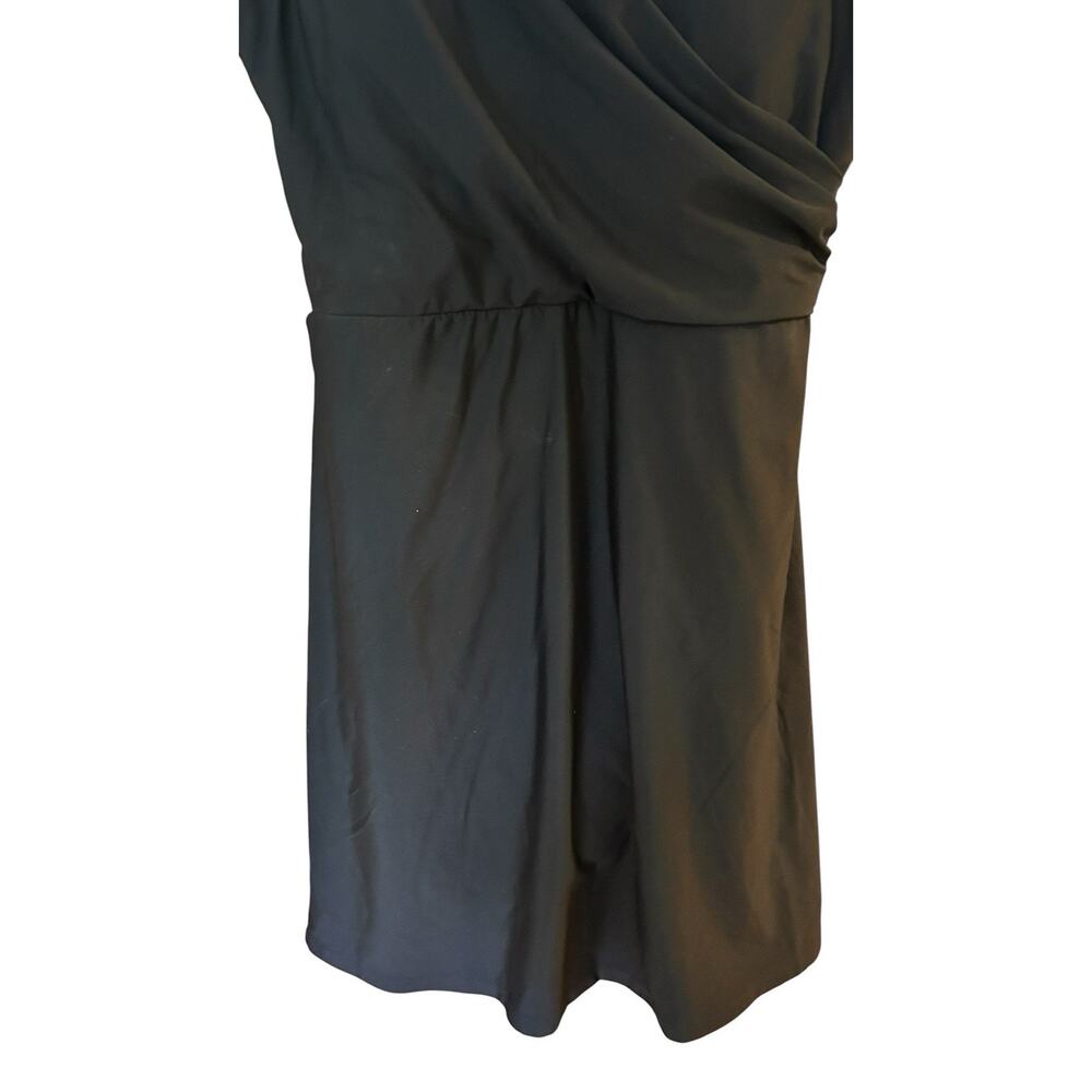 Lands' End Women's Tummy Control Surplice Wrap Swim Dress One Piece Swimsuit 12 - Picture 6 of 10